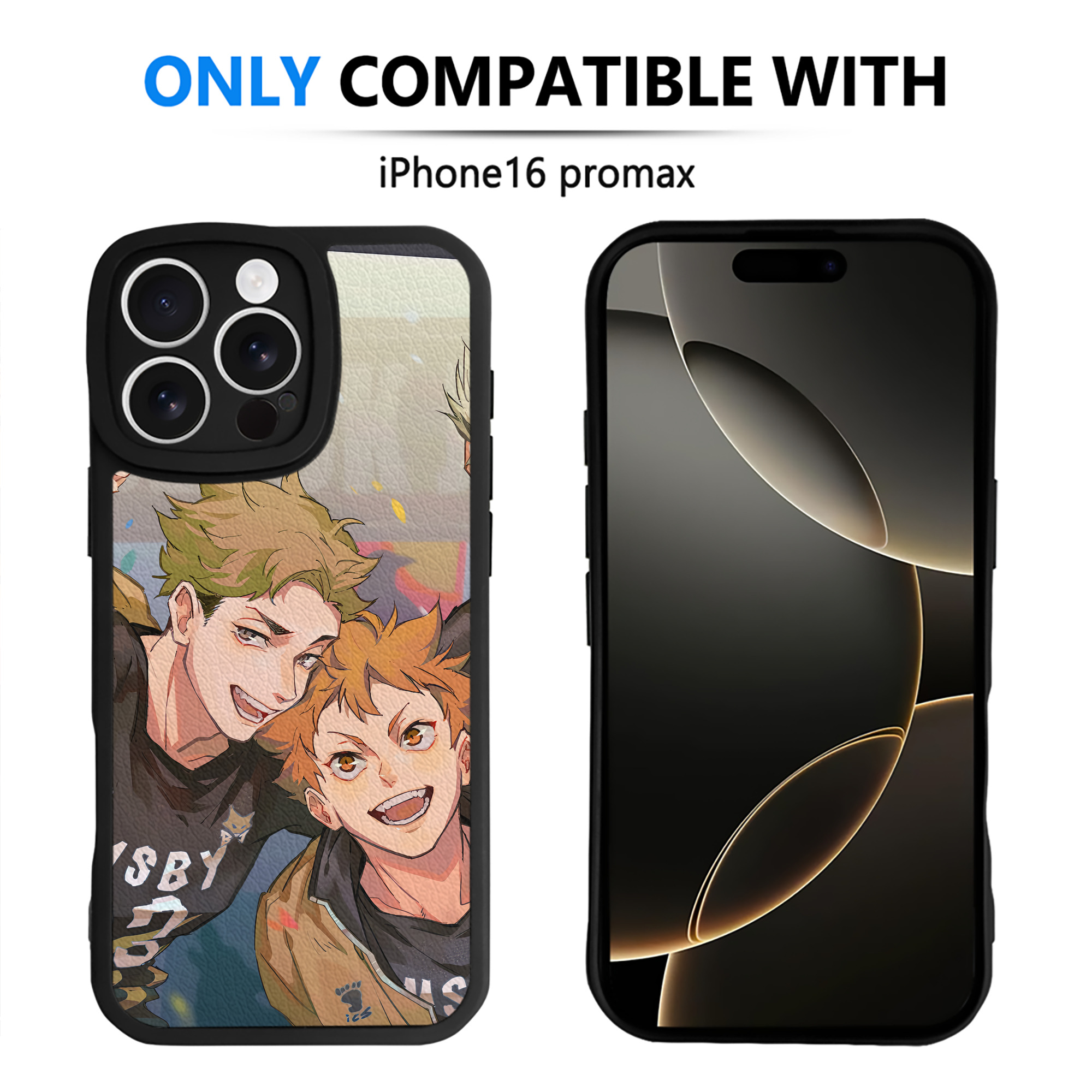 （画像用） ハイキュー!! Haikyu!! 【iPhone 16シリーズ対応】シリコンスマホケース（レザー調） 材質：シリコン